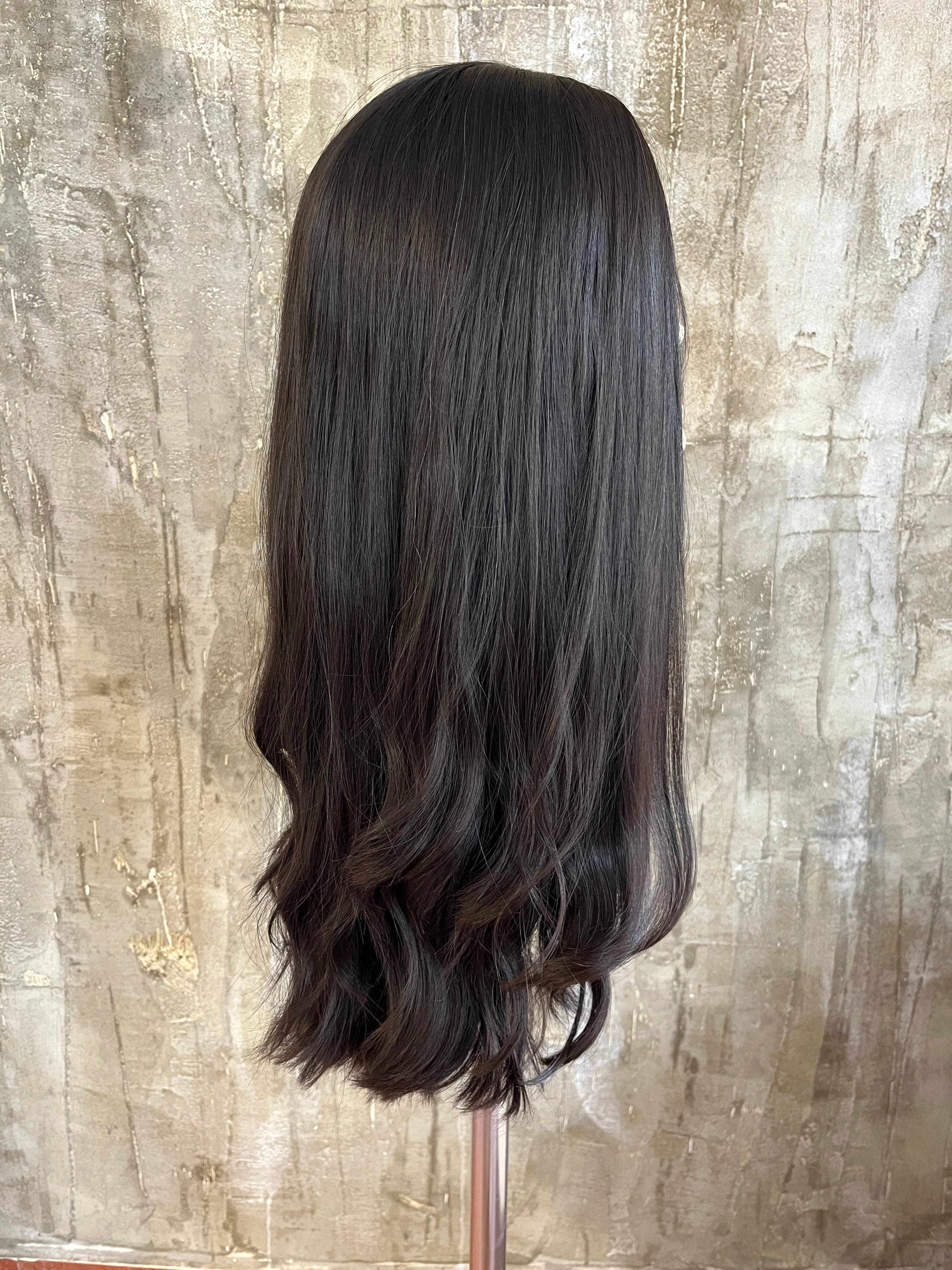 100% EUROPEAN VIRGIN HUMAN HAIR 25" DARKER BROWN