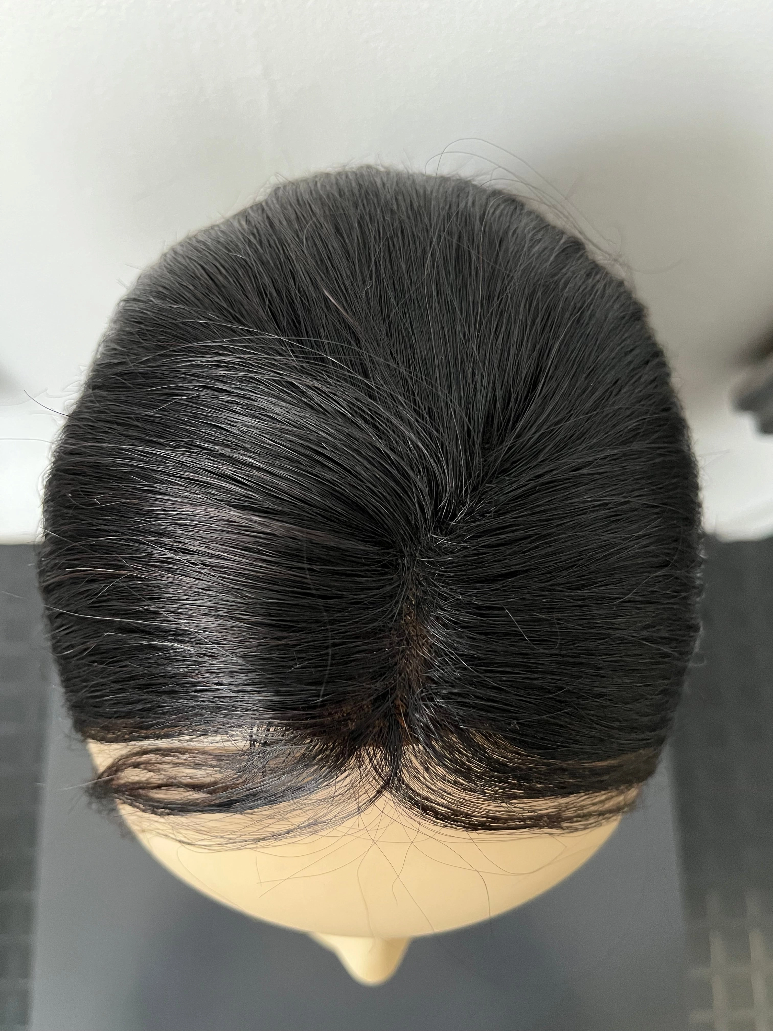 100% NATURAL VIRGIN EUROPEAN HUMAN HAIR MINI TOPPER 17" DARK BROWN