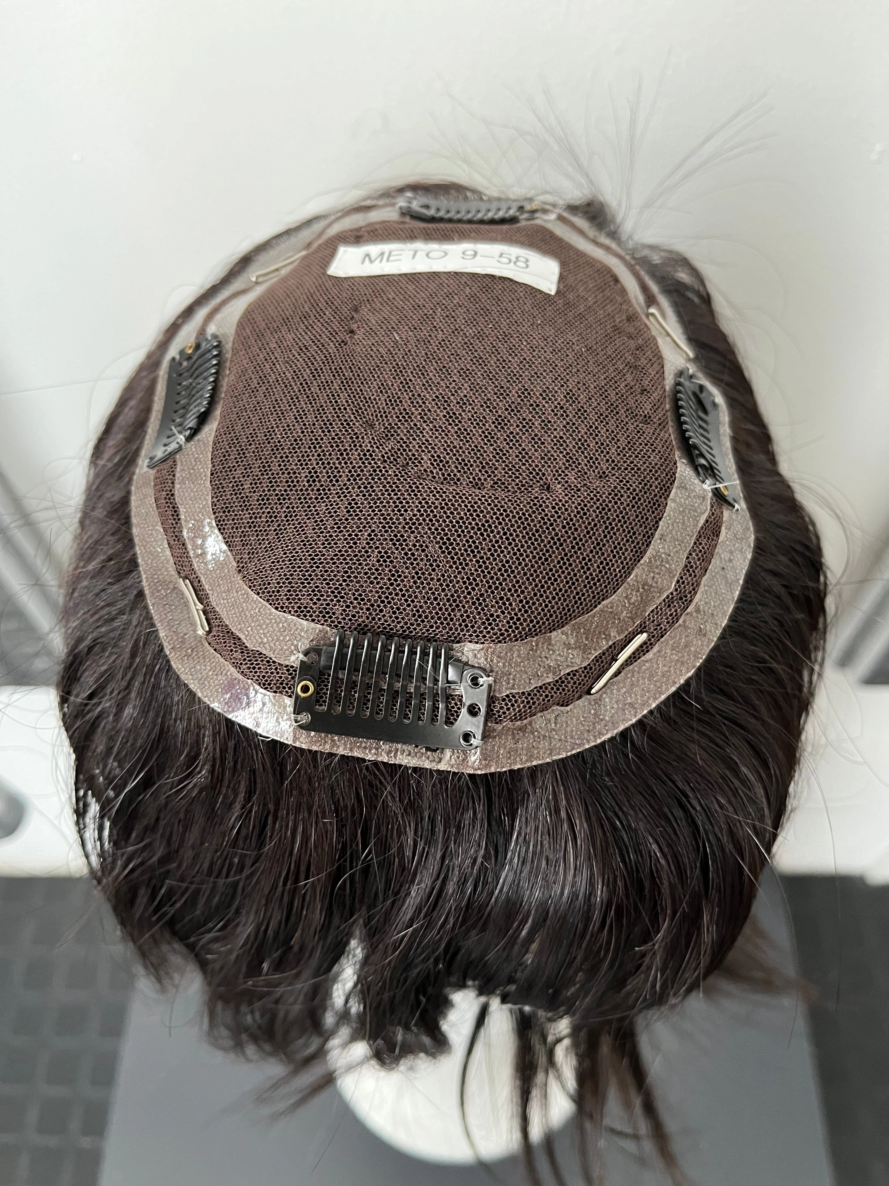 100% NATURAL VIRGIN EUROPEAN HUMAN HAIR TOPPER 10" BROWN