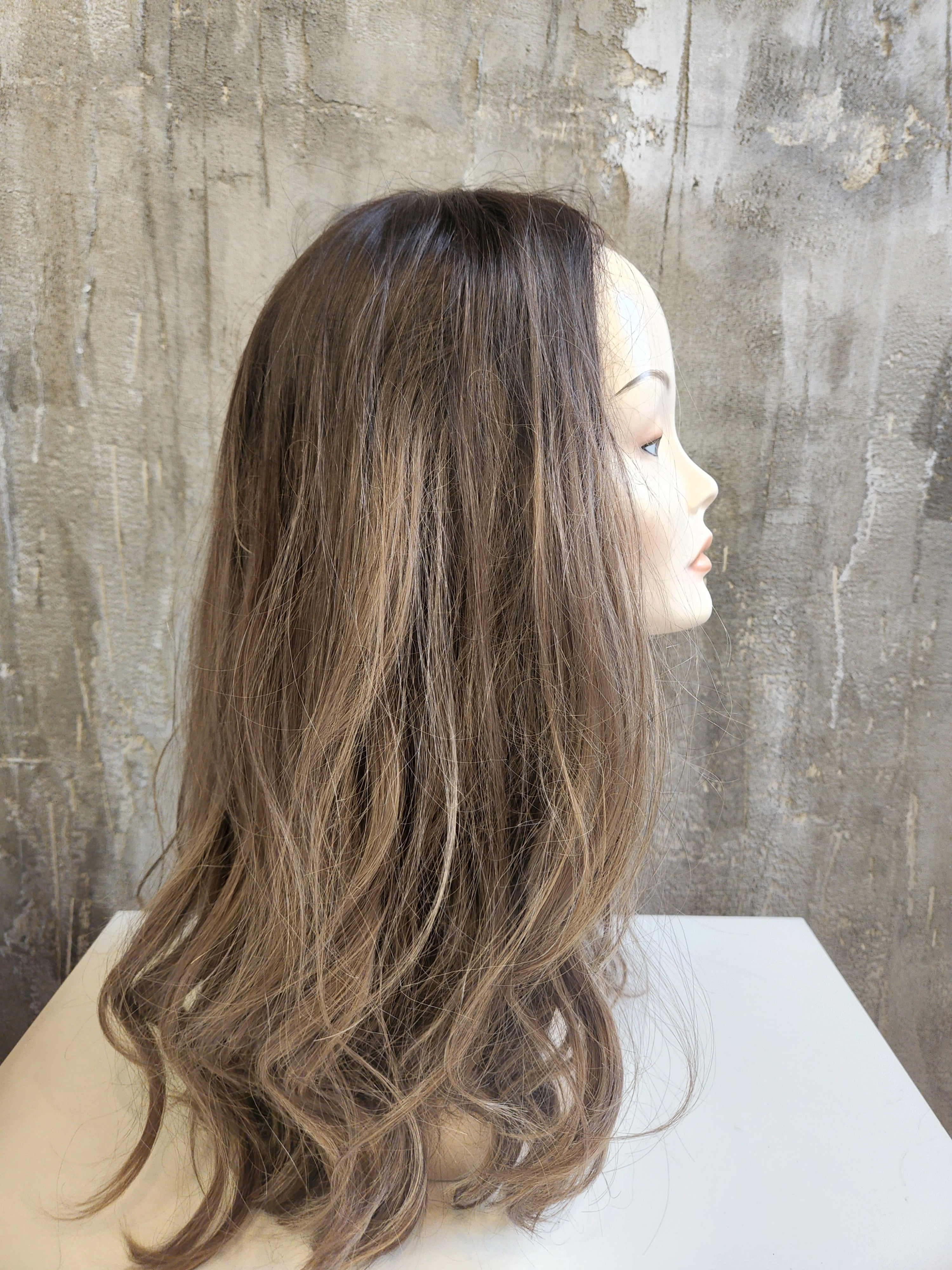 100% NATURAL VIRGIN EUROPEAN HUMAN HAIR TOPPER 20" OMBRE