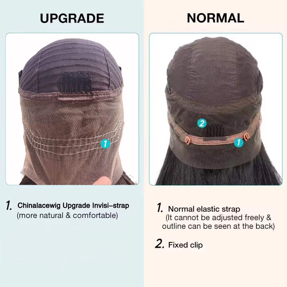 24hrs shipping Chinalacewig Brazilian Virgin Hair Glueless 360 HD Lace Wigs With Bleached Knots NCF170