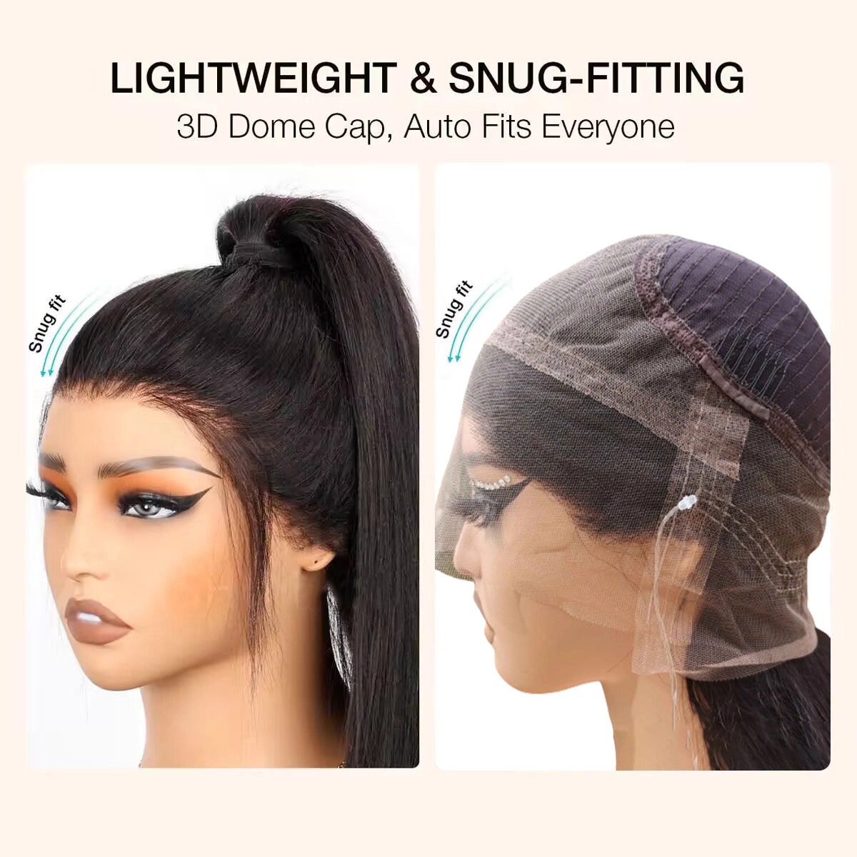 24hrs shipping Chinalacewig Brazilian Virgin Hair Glueless 360 HD Lace Wigs With Bleached Knots NCF170