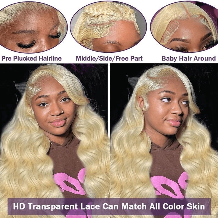 [2Wigs 13x6] Blonde Color & Natural Black Body Wave 30 Inches Lace Frontal Wigs