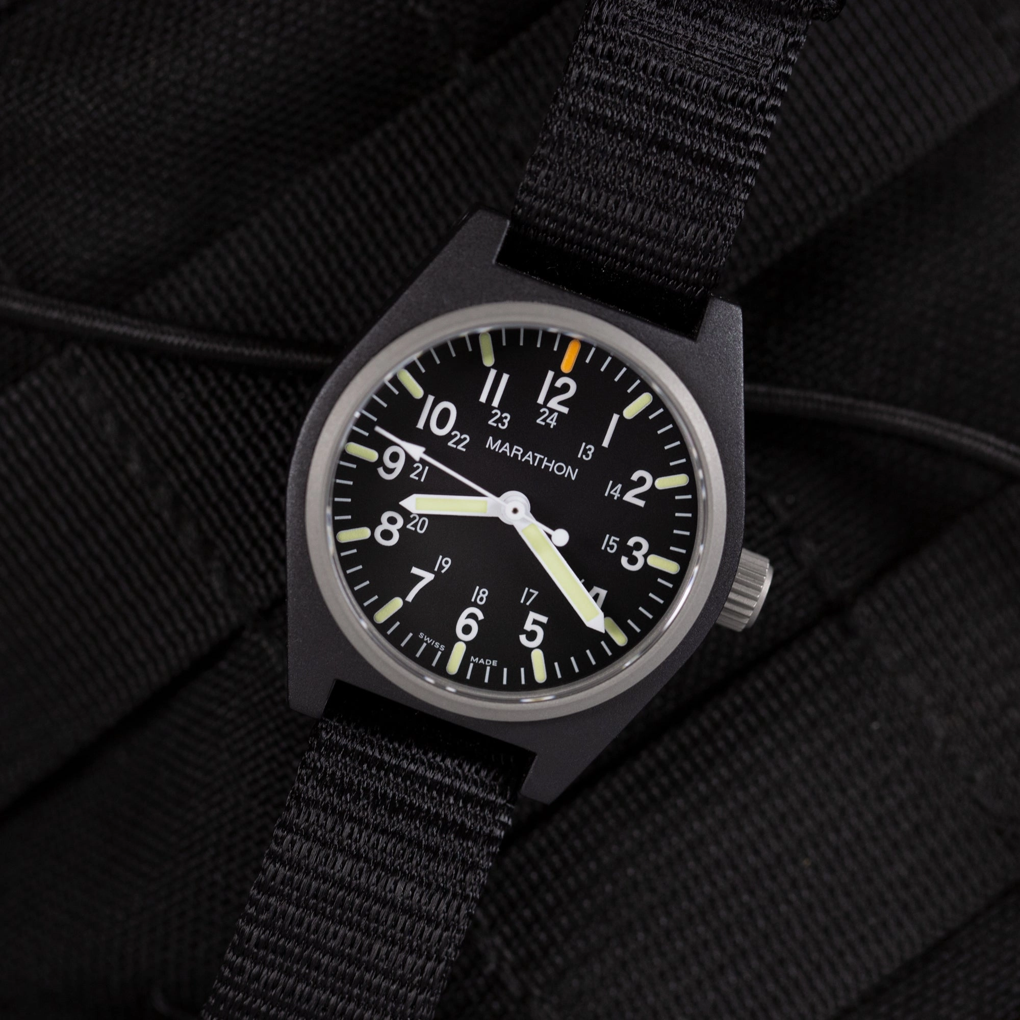 34mm Black General Purpose Quartz with MaraGlo (GPQ)