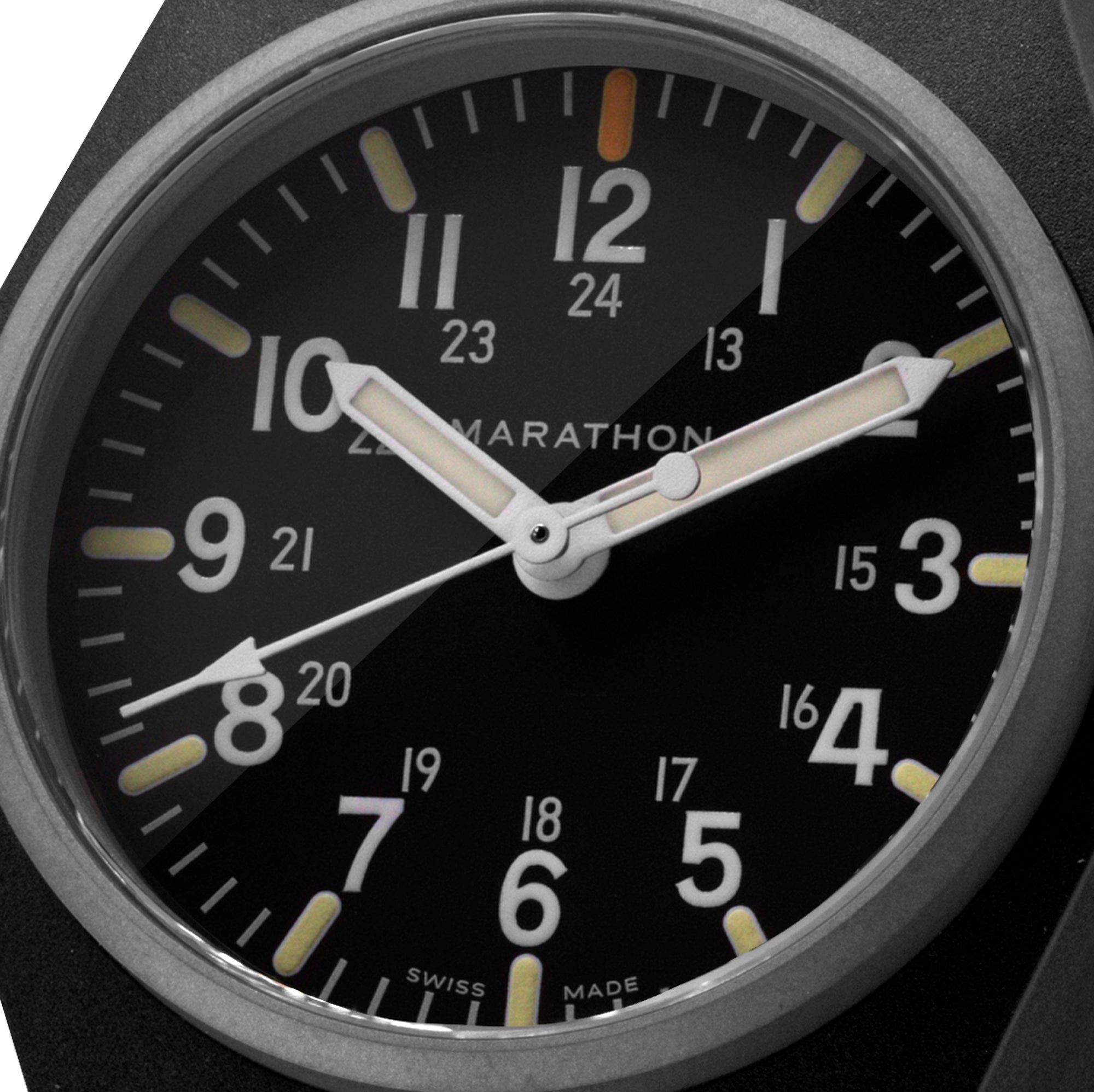 34mm Black General Purpose Quartz with MaraGlo (GPQ)