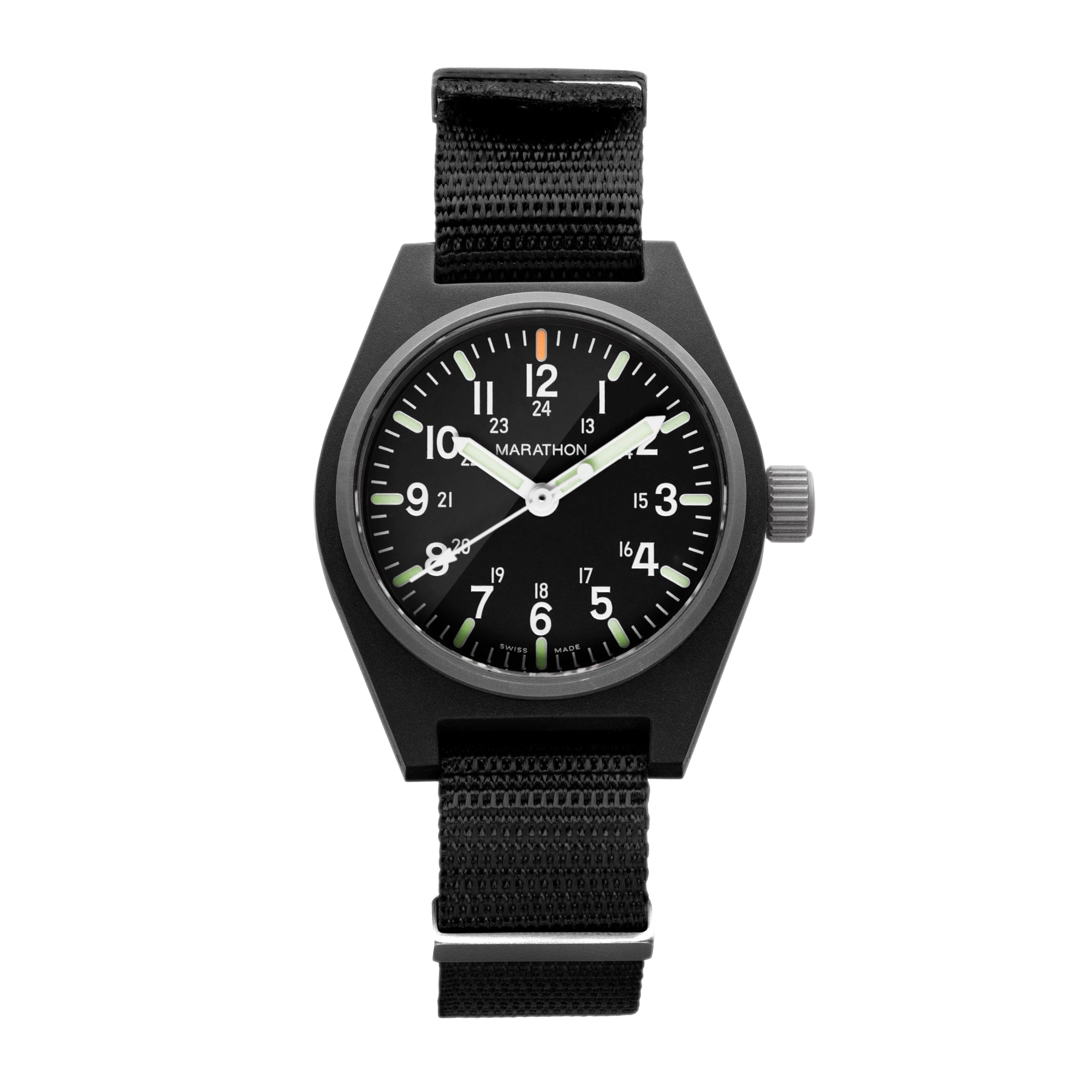 34mm Black General Purpose Quartz with MaraGlo (GPQ)