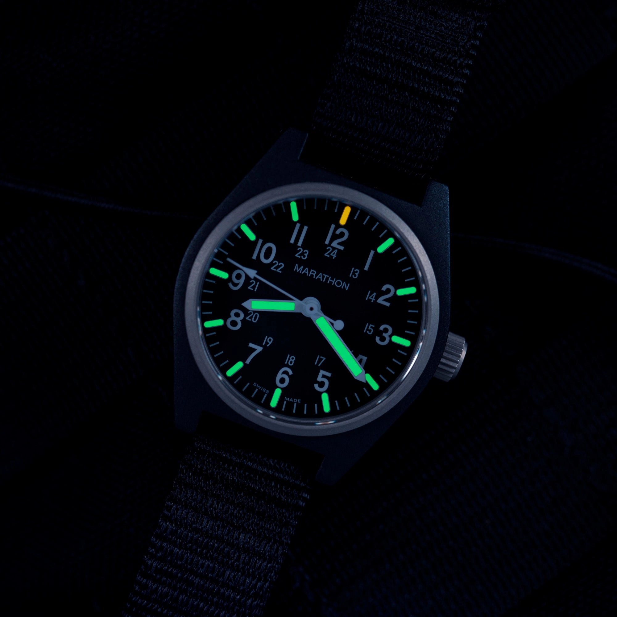 34mm Black General Purpose Quartz with MaraGlo (GPQ)