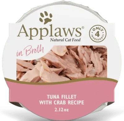 Applaws Natural Wet Tuna Fillet with Crab in Broth Pot