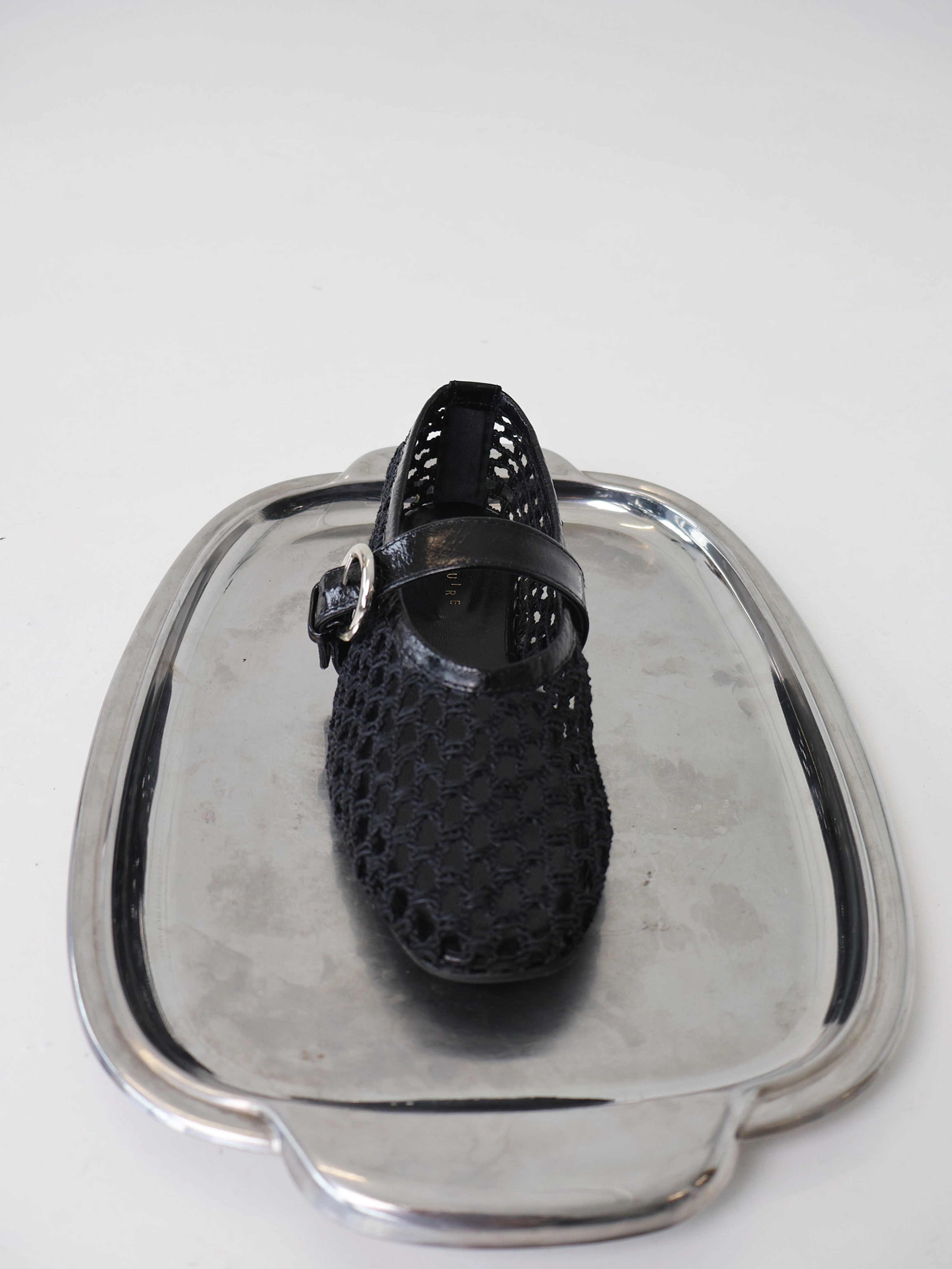 Aveiro Black Woven Ballerina