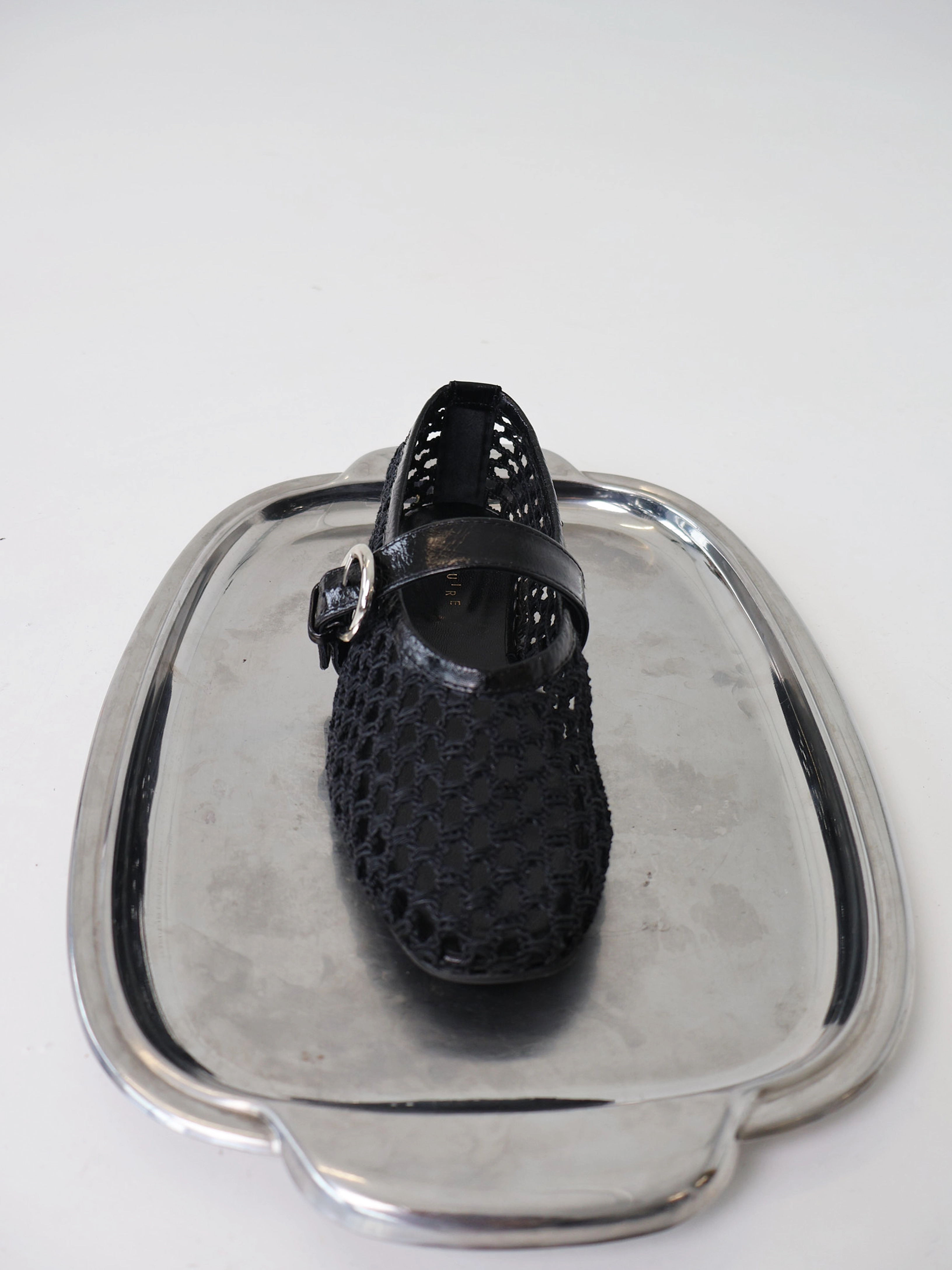 Aveiro Black Woven Ballerina