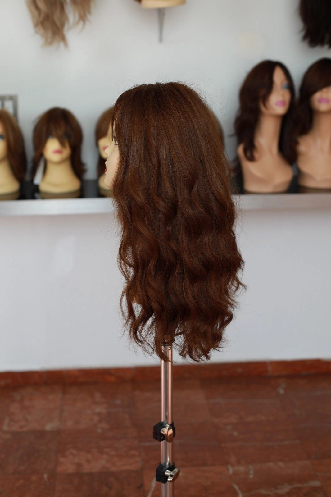 Beautiful Virgin European 22" light brown combination with soft red wig.