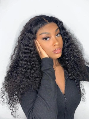 Chinalacewig Undetectable HD Lace 13x6 Lace Front Wigs 180% Density Deep Curly CF022