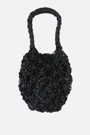 crochet eco-leather handbag