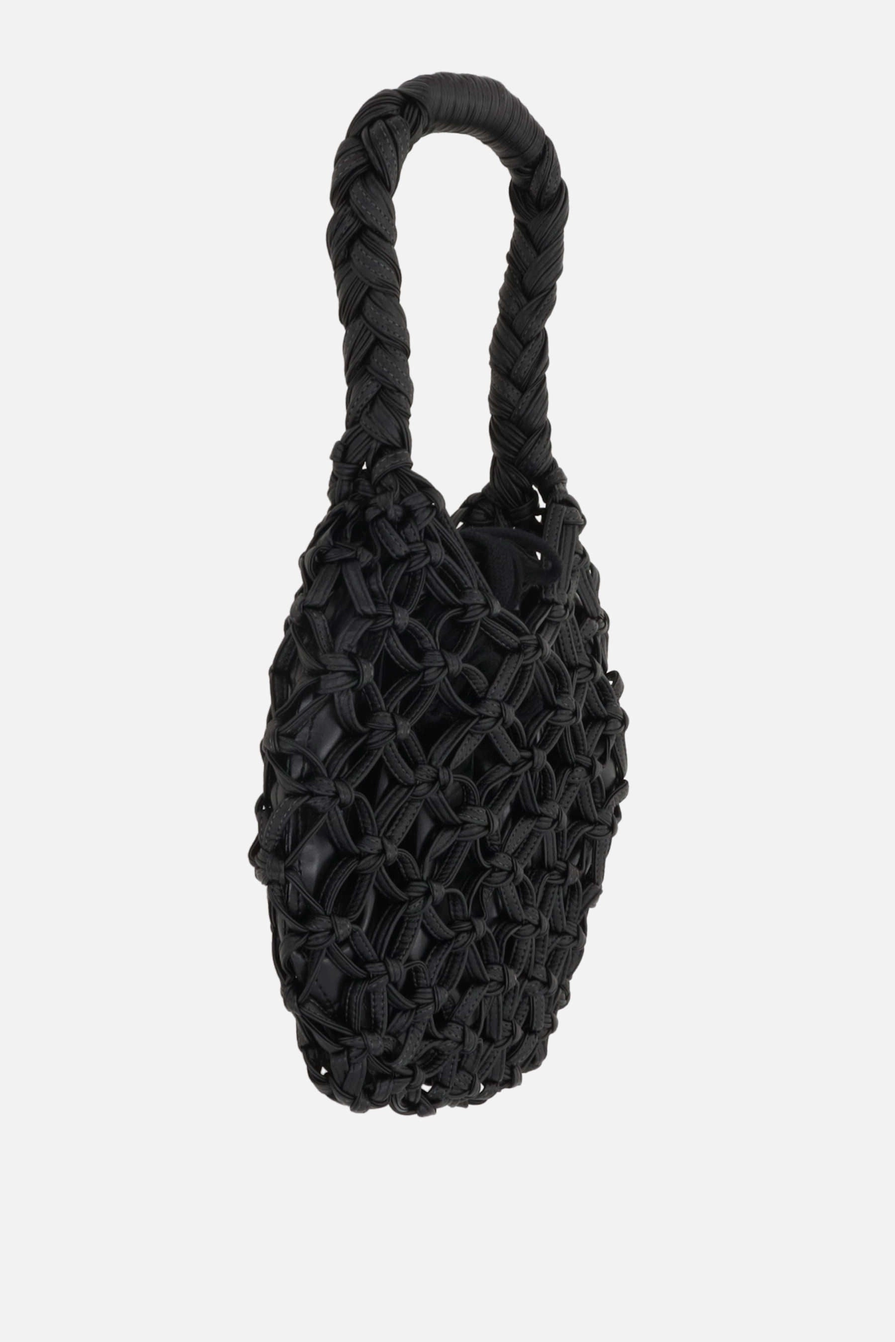crochet eco-leather handbag