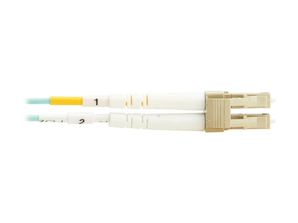 Eaton Tripp Lite Series 10Gb/40Gb/100Gb Duplex Multimode 50/125 OM4 LSZH Fiber Patch Cable (LC/LC), Aqua, 3M (9.8 ft.), TAA - N820-03M-OM4TAA