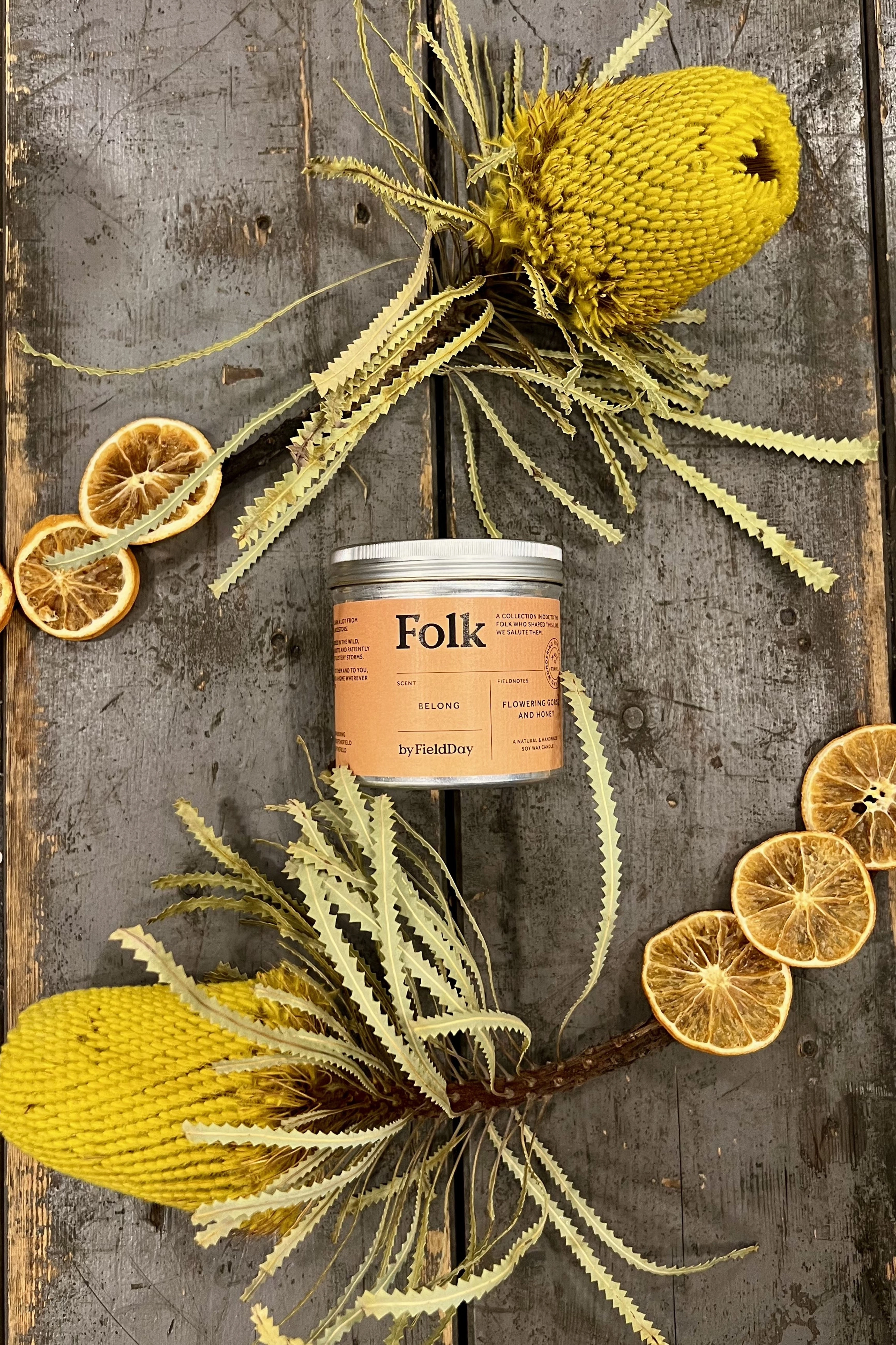 FieldDay Belong Folk Tin Candle