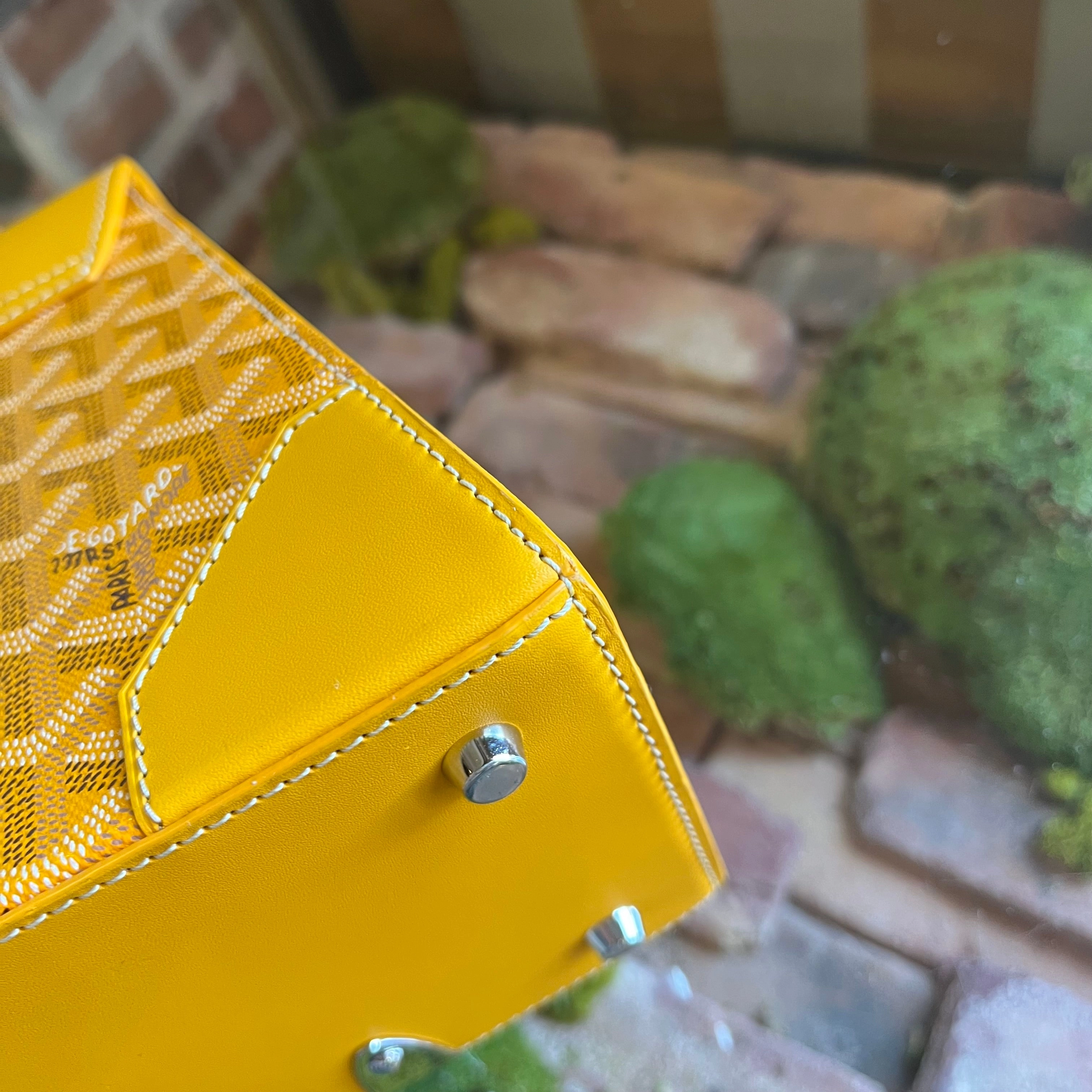 GOYARD Saïgon PM Yellow Top Handle Bag
