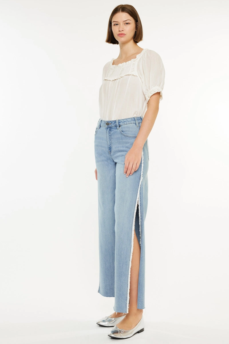 Haiden High Rise Ankle Wide Leg Jeans