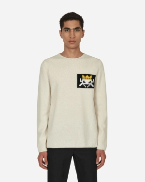 Invader Knit Sweater Beige