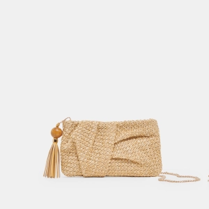 LORENA CLUTCH NATURAL RAFFIA