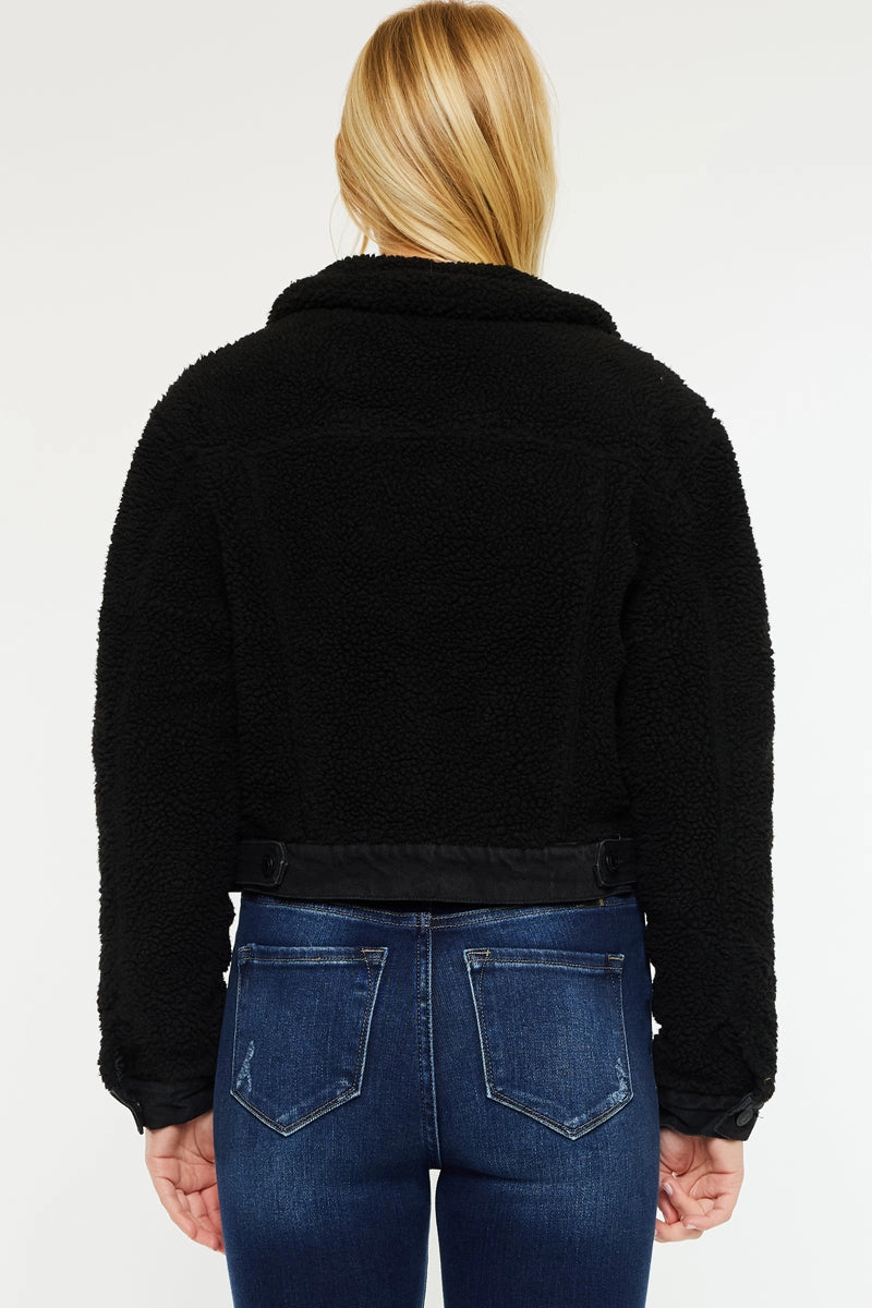 Monet Cropped Sherpa Jacket