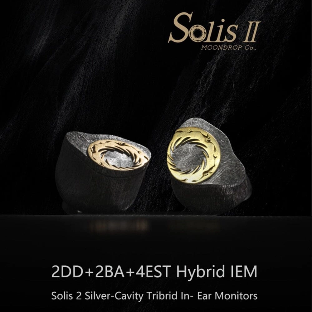 Moondrop Solis II / Solis 2 2DD   2BA   4EST Hybrid Silver - Cavity Tribrid In-Ear Monitors