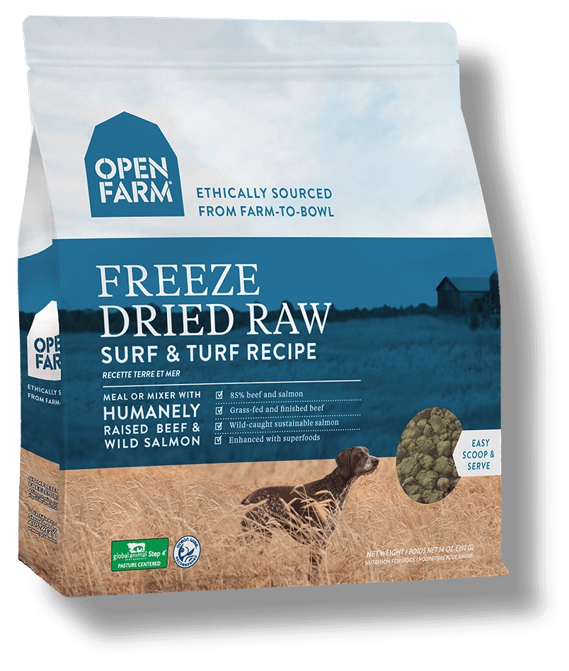 Open Farm Grain Free Surf & Turf Recipe Freeze Dried Raw Dog Food