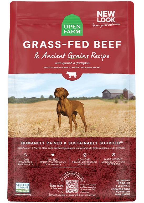 Open Farm Grass-Fed Beef & Ancient Grains Dry Dog Food