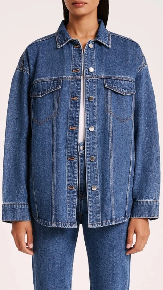 Organic Denim Jacket - Vintage Blue