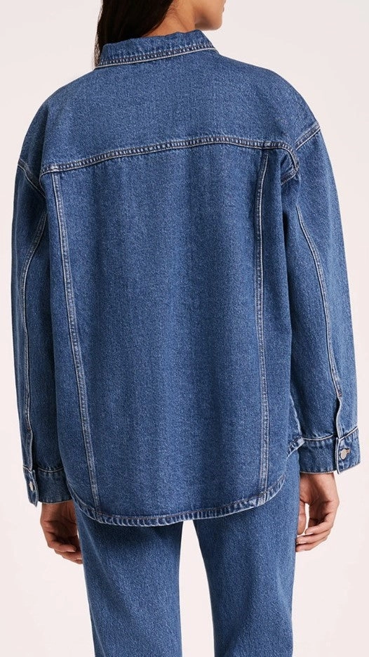 Organic Denim Jacket - Vintage Blue