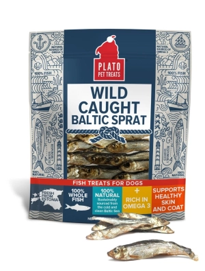 Plato Wild Caught Baltic Sprat Fish Treat for Dogs