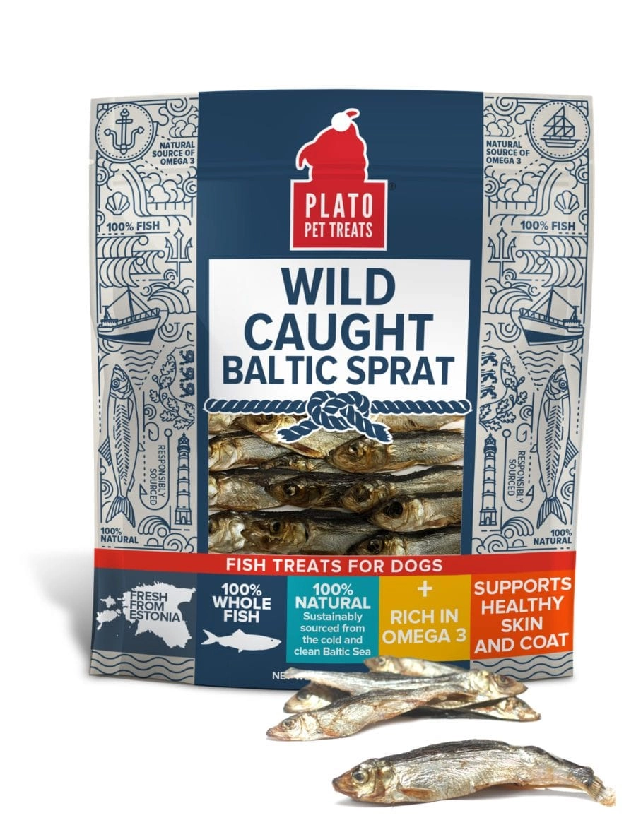 Plato Wild Caught Baltic Sprat Fish Treat for Dogs