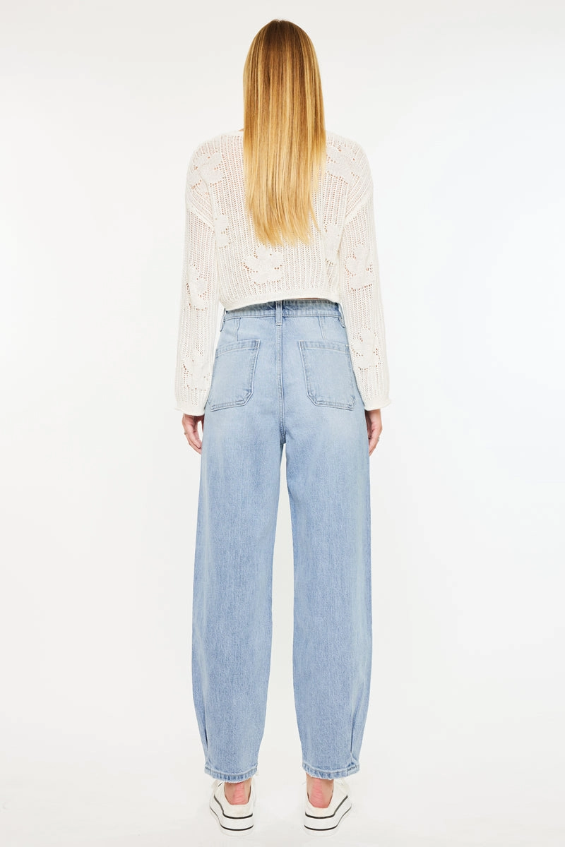 Rea Ultra High Rise Wide Tapered Fit Jeans