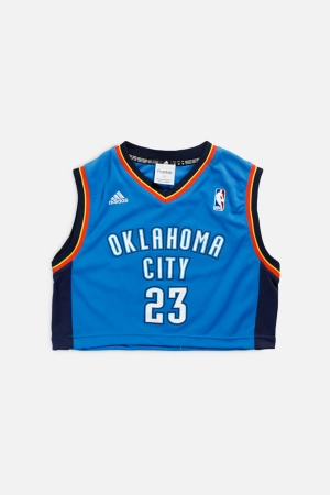 Rework Oklahoma City Thunder NBA Crop Jersey - XS