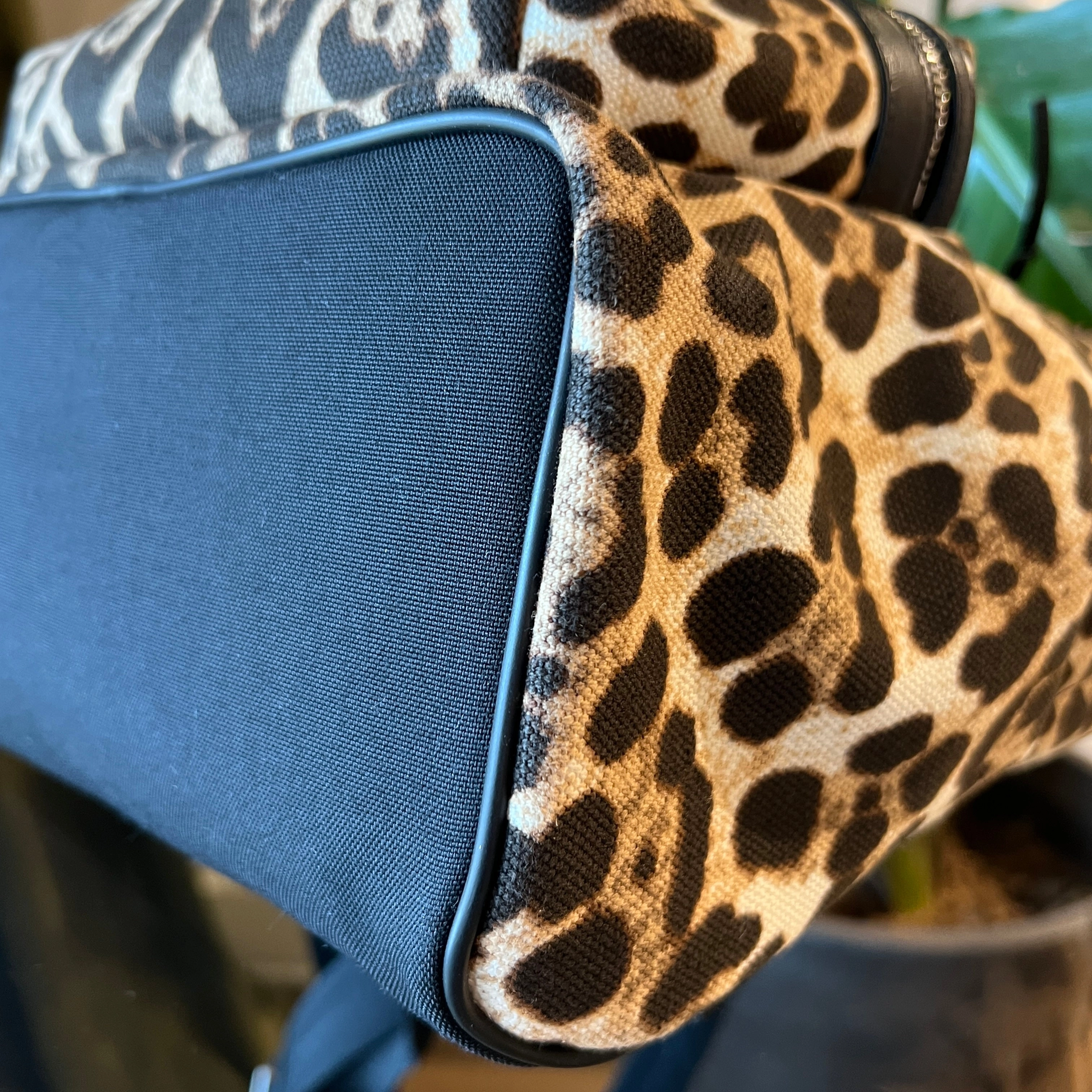 SAINT LAURENT City Bag Leopard Print Backpack