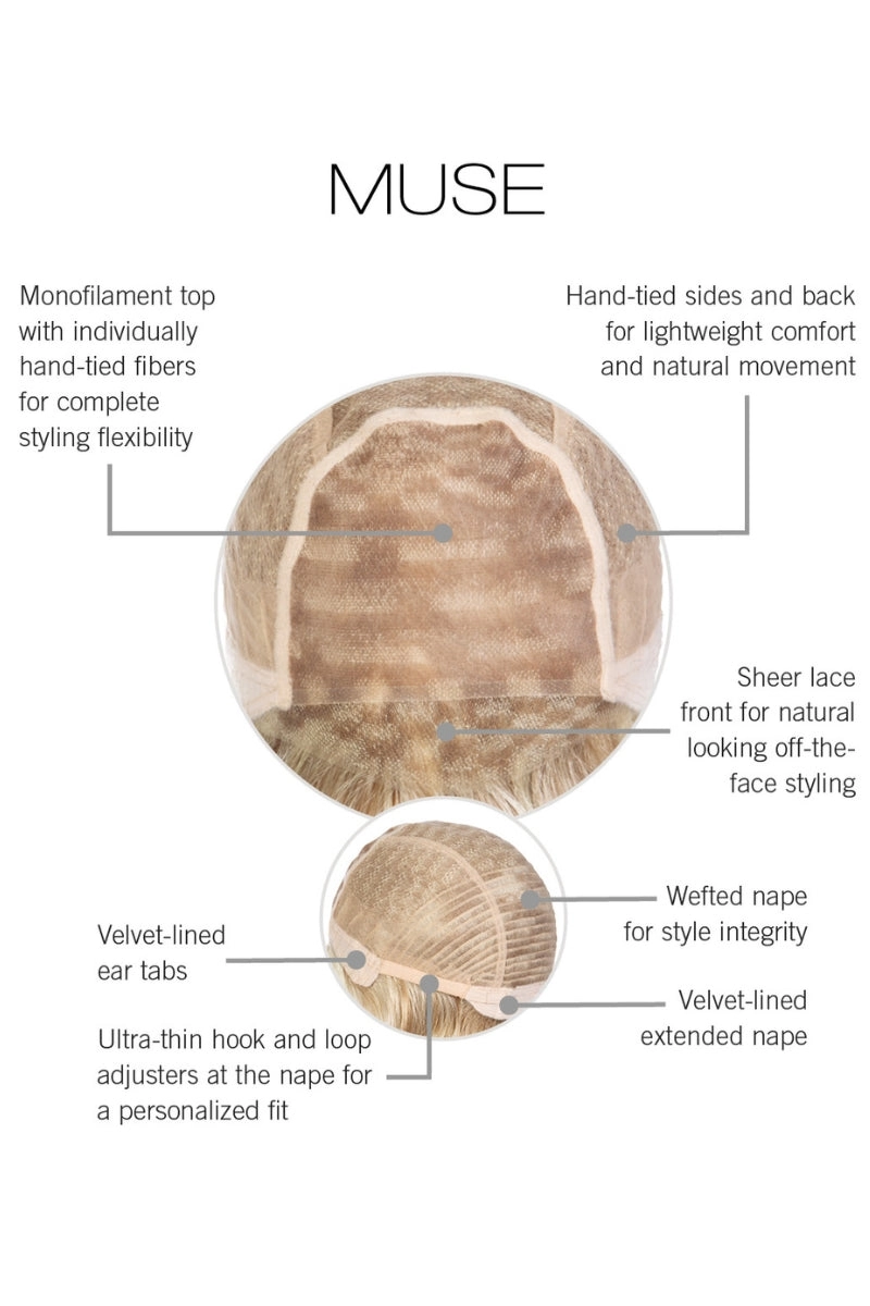 Sale - Raquel Welch Wigs - Muse - Color: Shaded Iced Mocha (SS8/12)