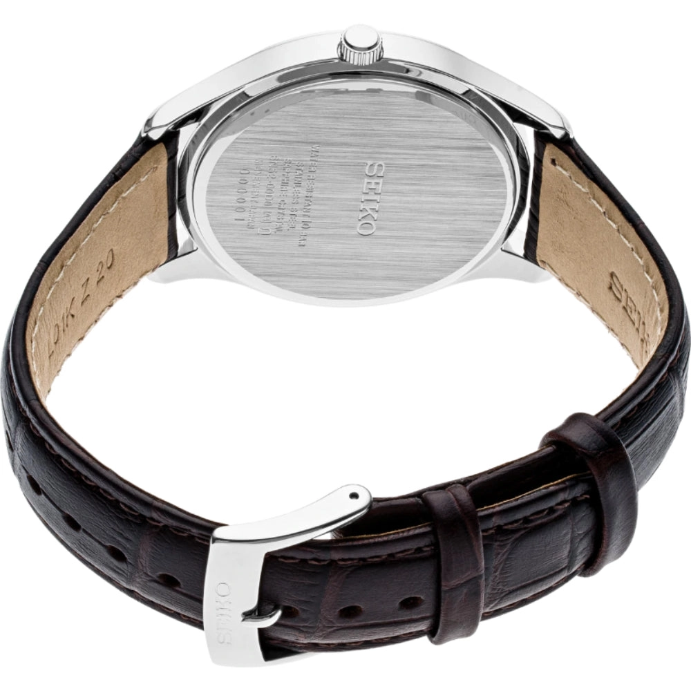 Seiko Essentials Collection Quartz Watch with Antique Ivory Dial