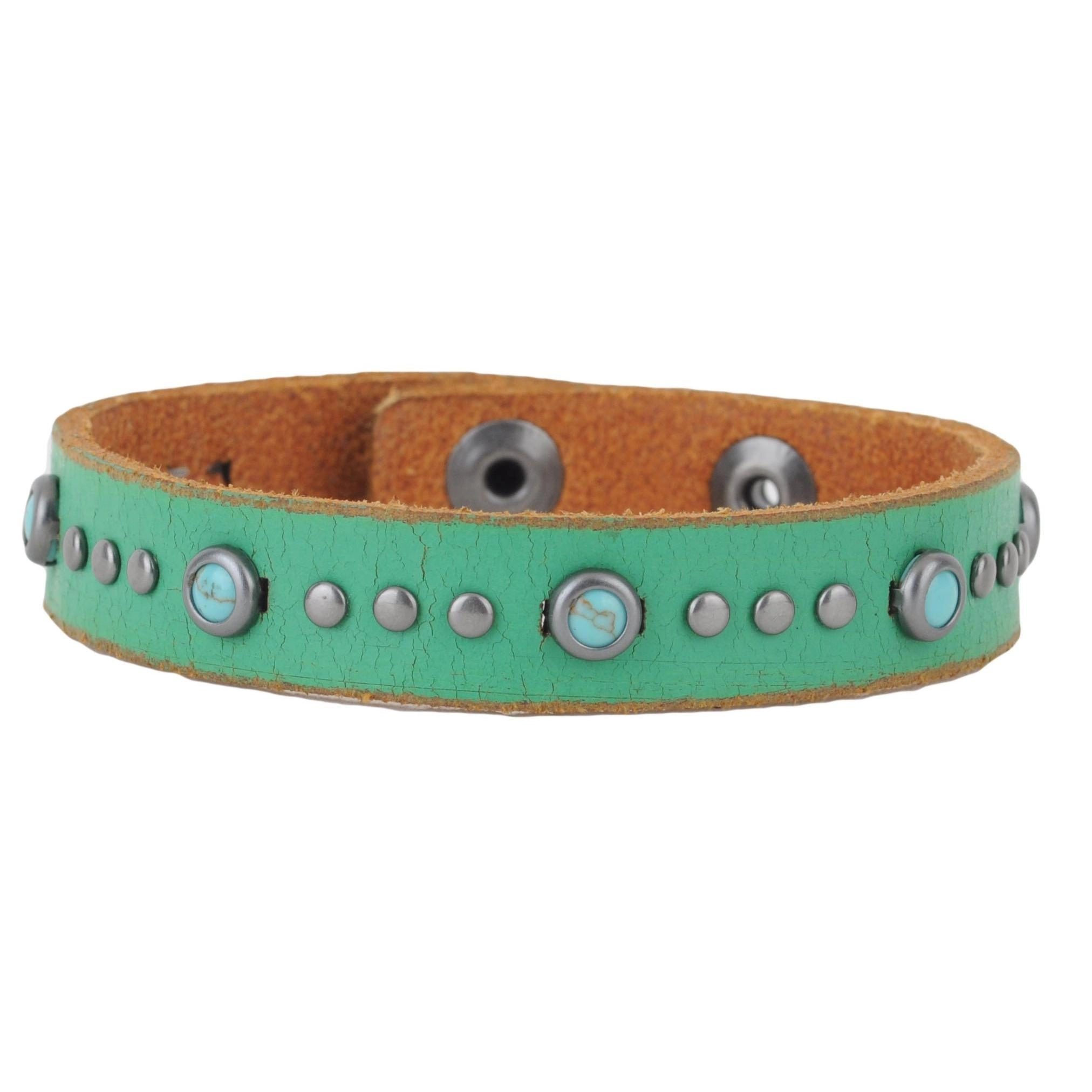 Skinny Turquoise and Studs Bracelet
