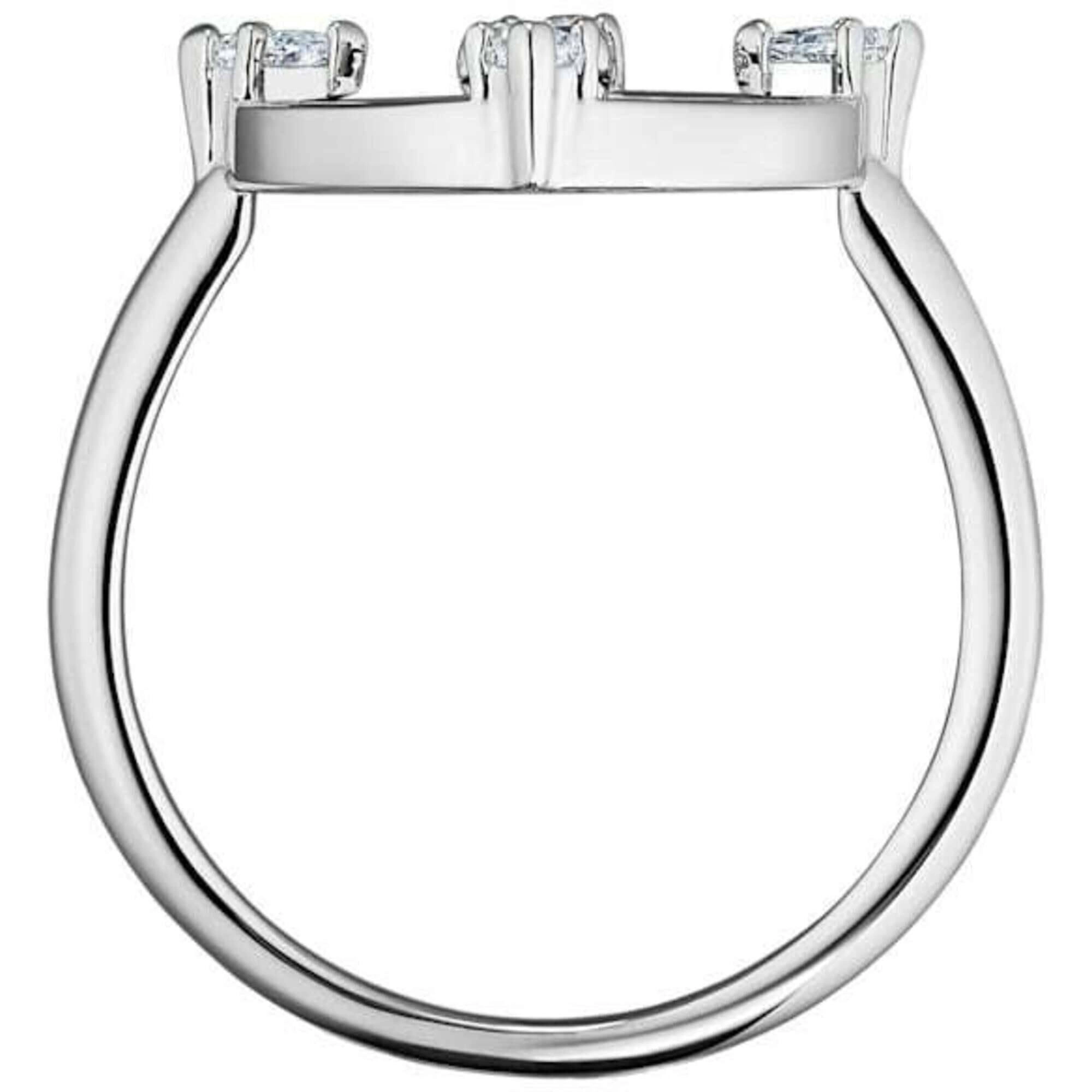 Swarovski Women's Ring - North Rhodium Plated White Crystals, Size 6.75 | 5551798