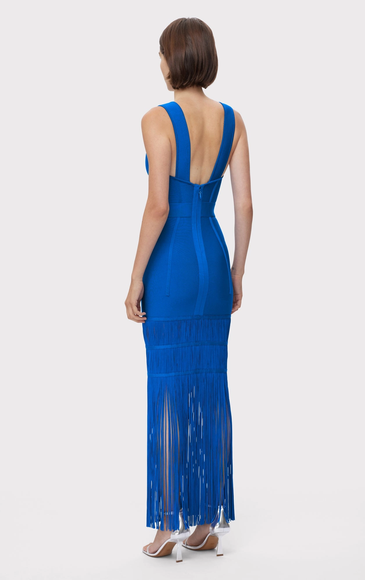 SWEETHEART FRINGE S/L GOWN
