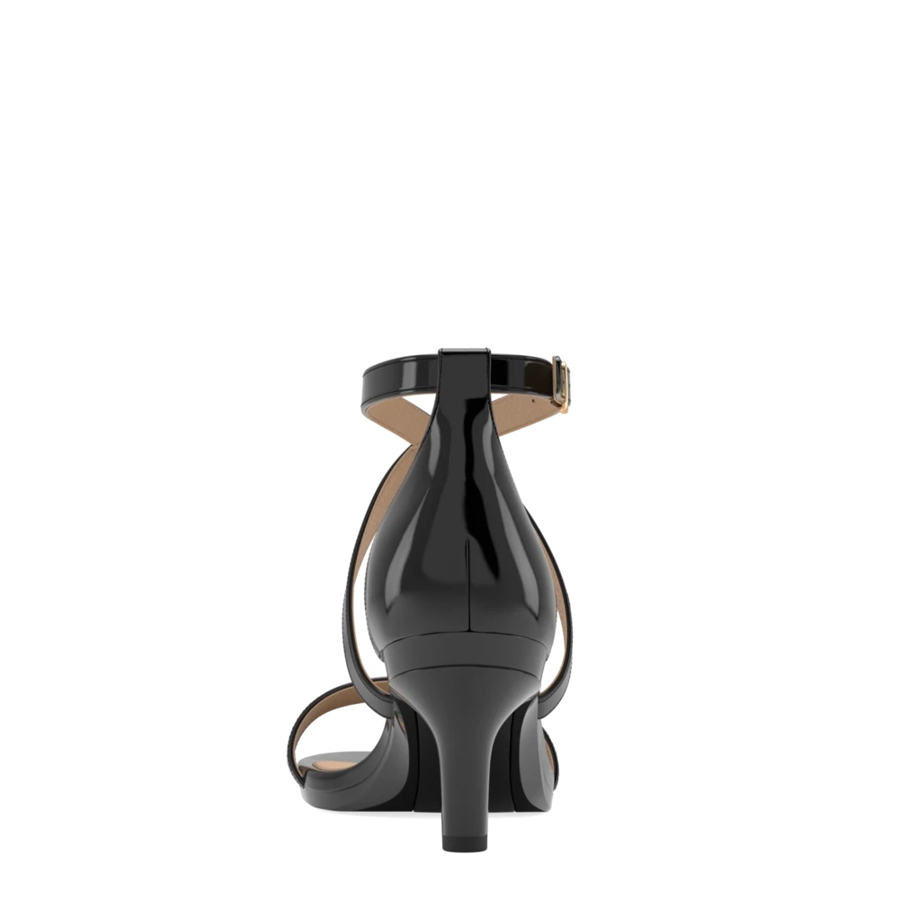 The Sandal - Coal Patent   Stiletto Heel Kit 3 Coal - FINAL SALE
