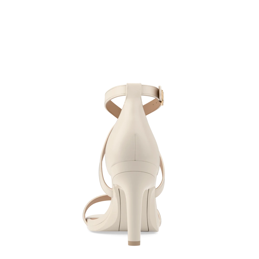 The Sandal - Ivory Leather 4 Stiletto