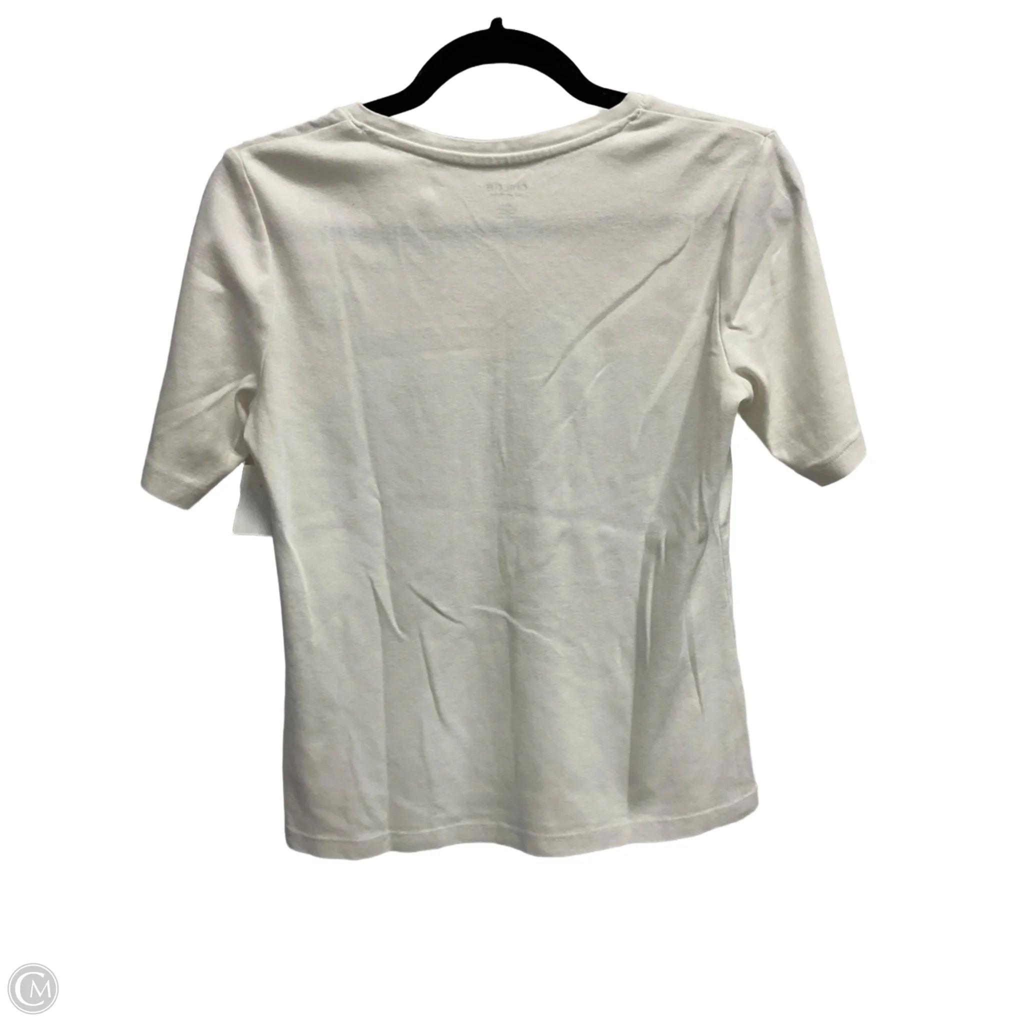 Top Short Sleeve Basic By Chicos In White, Size: S