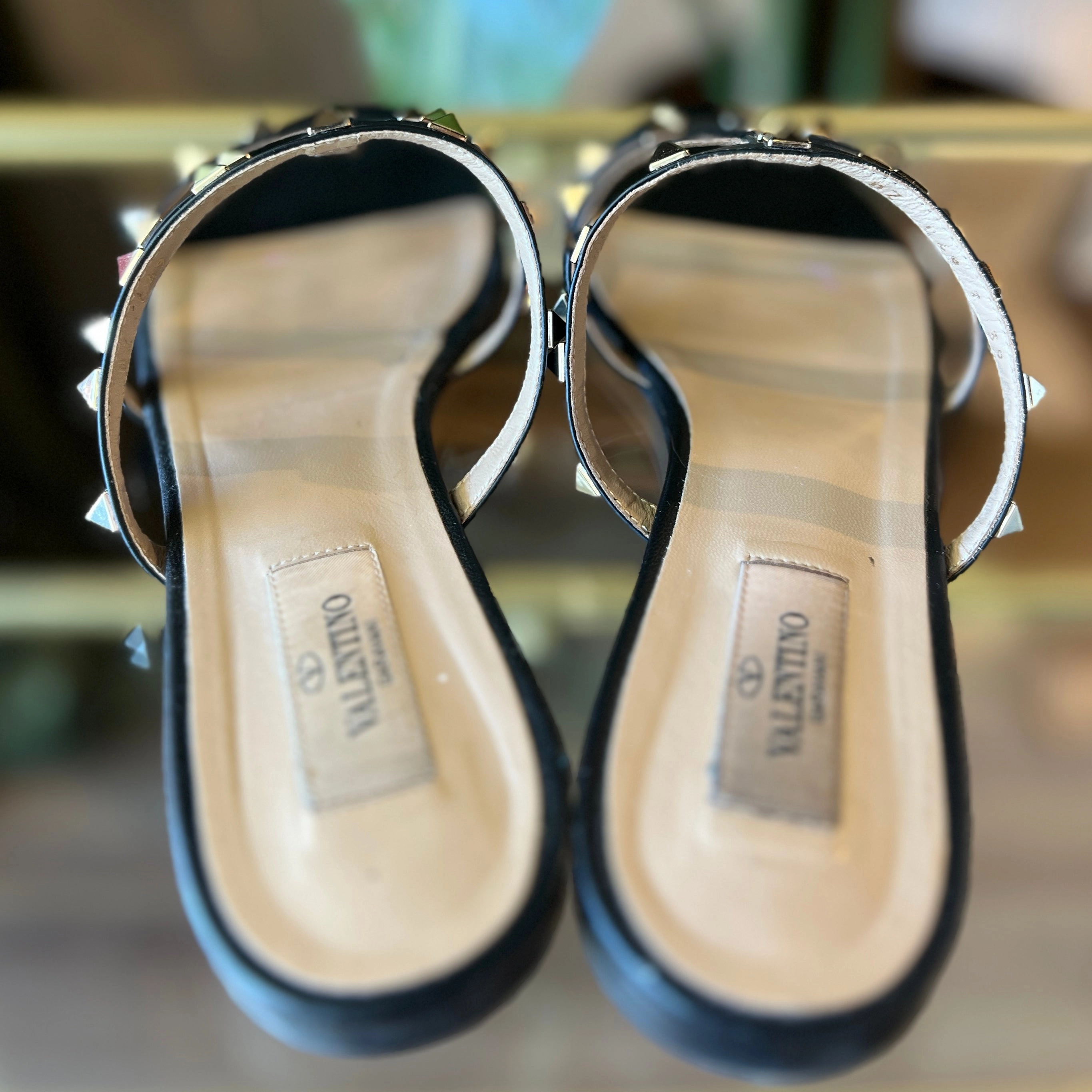 VALENTINO Caged Slide Sandals SZ 9B