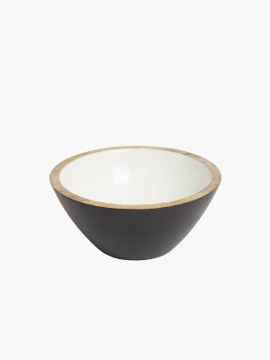 Yin Yang Large Wooden Bowl